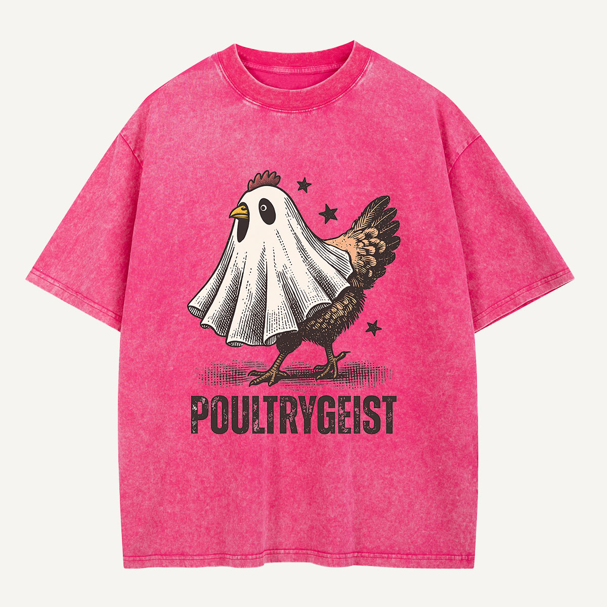 Poultrygeist on the Loose Washed T-Shirt