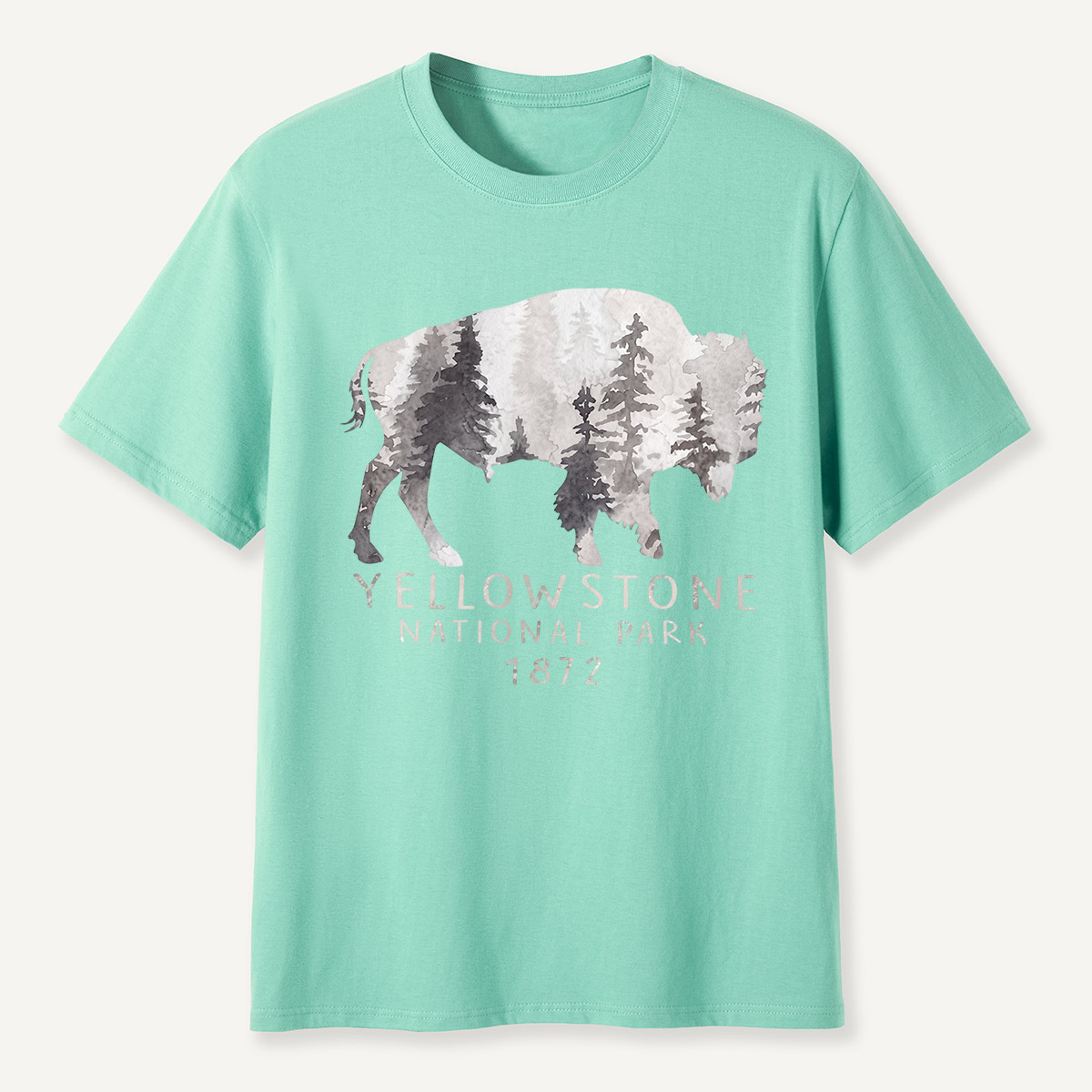 Yellowstone National Park 1872 Bison Forest T-Shirt