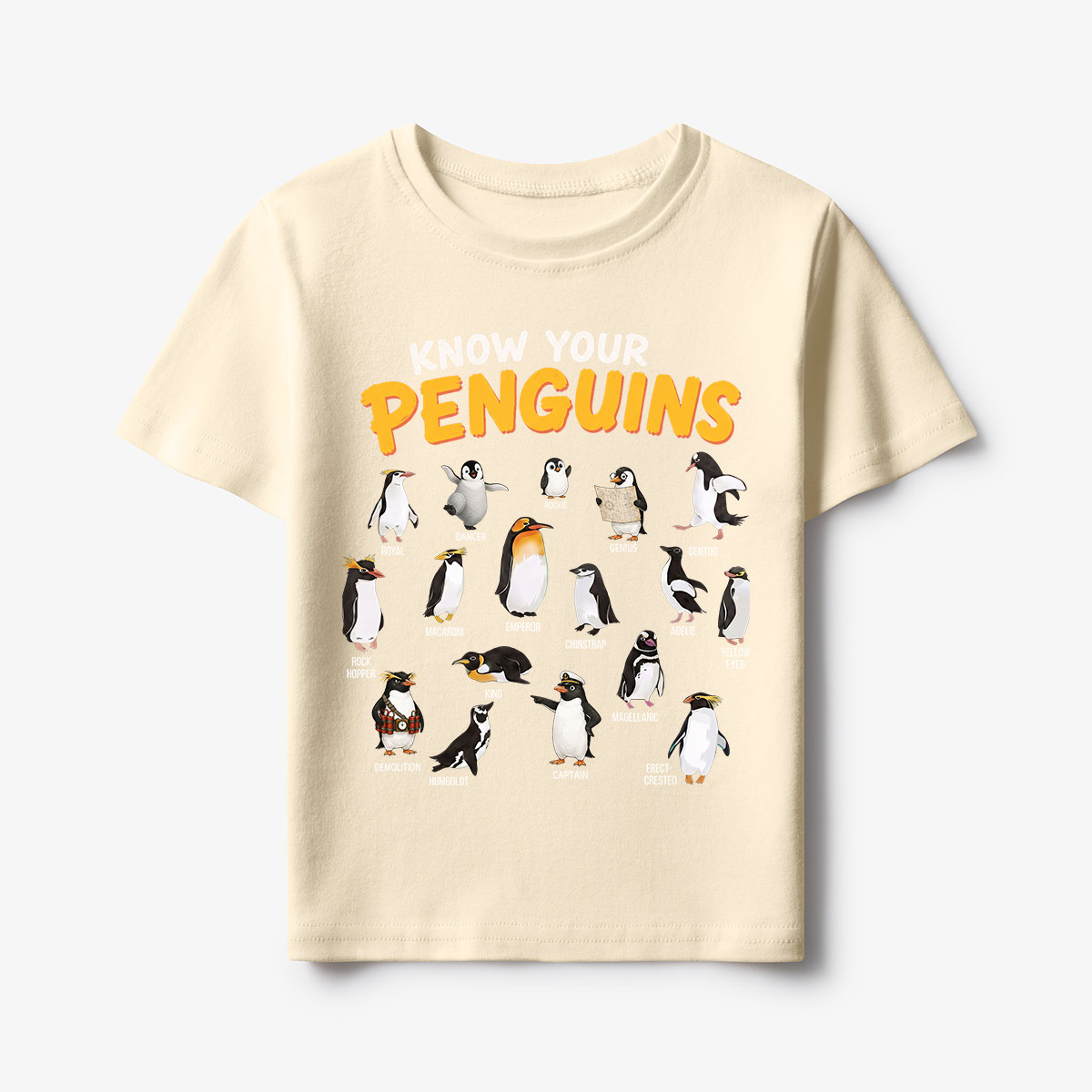 Know Your Penguins Penguin Species Kids T-Shirt