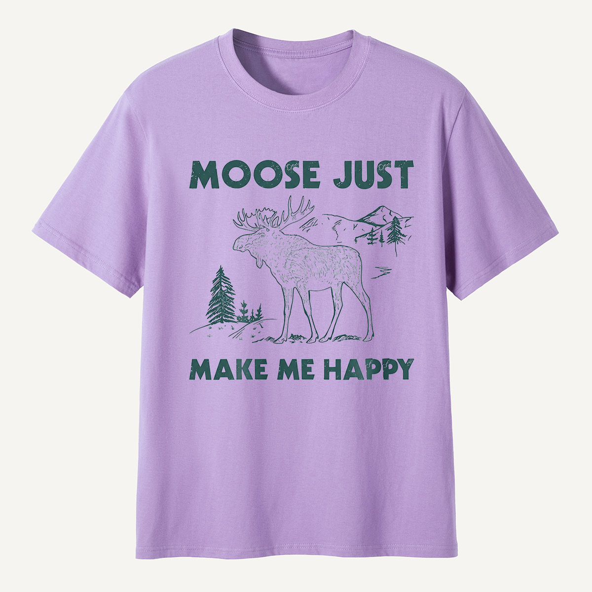 Moose Just Make Me Happy Funny Wildlife T-Shirt