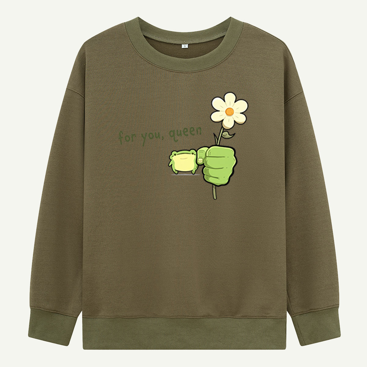 Frog Flower Graphic Sweatshirts