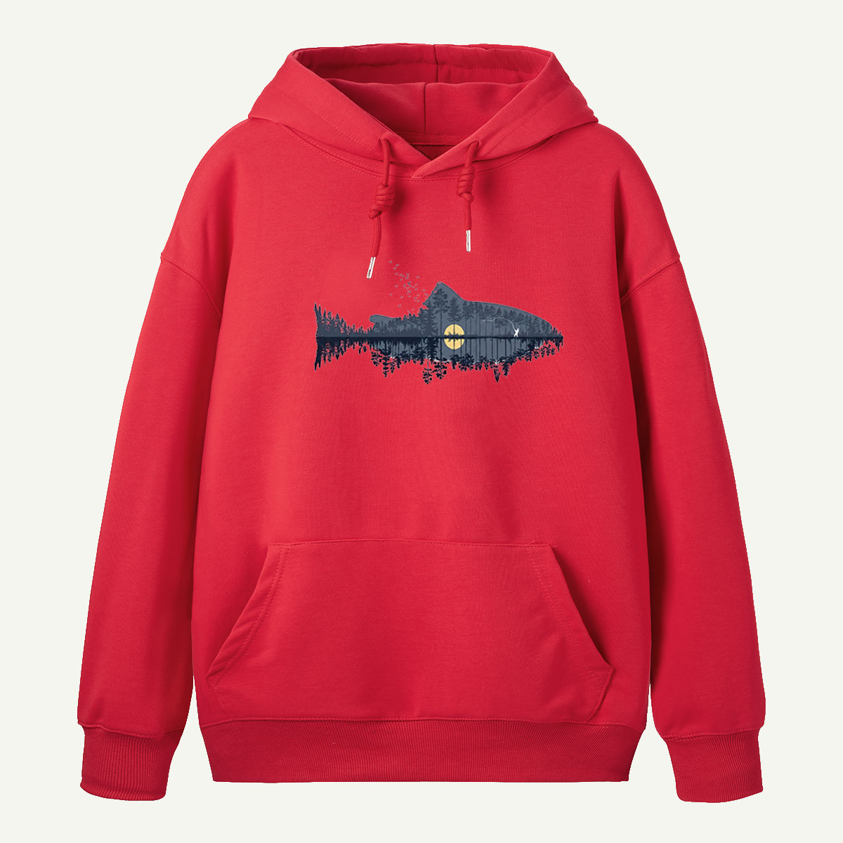 Fishscape Moonlit Forest Hoodie