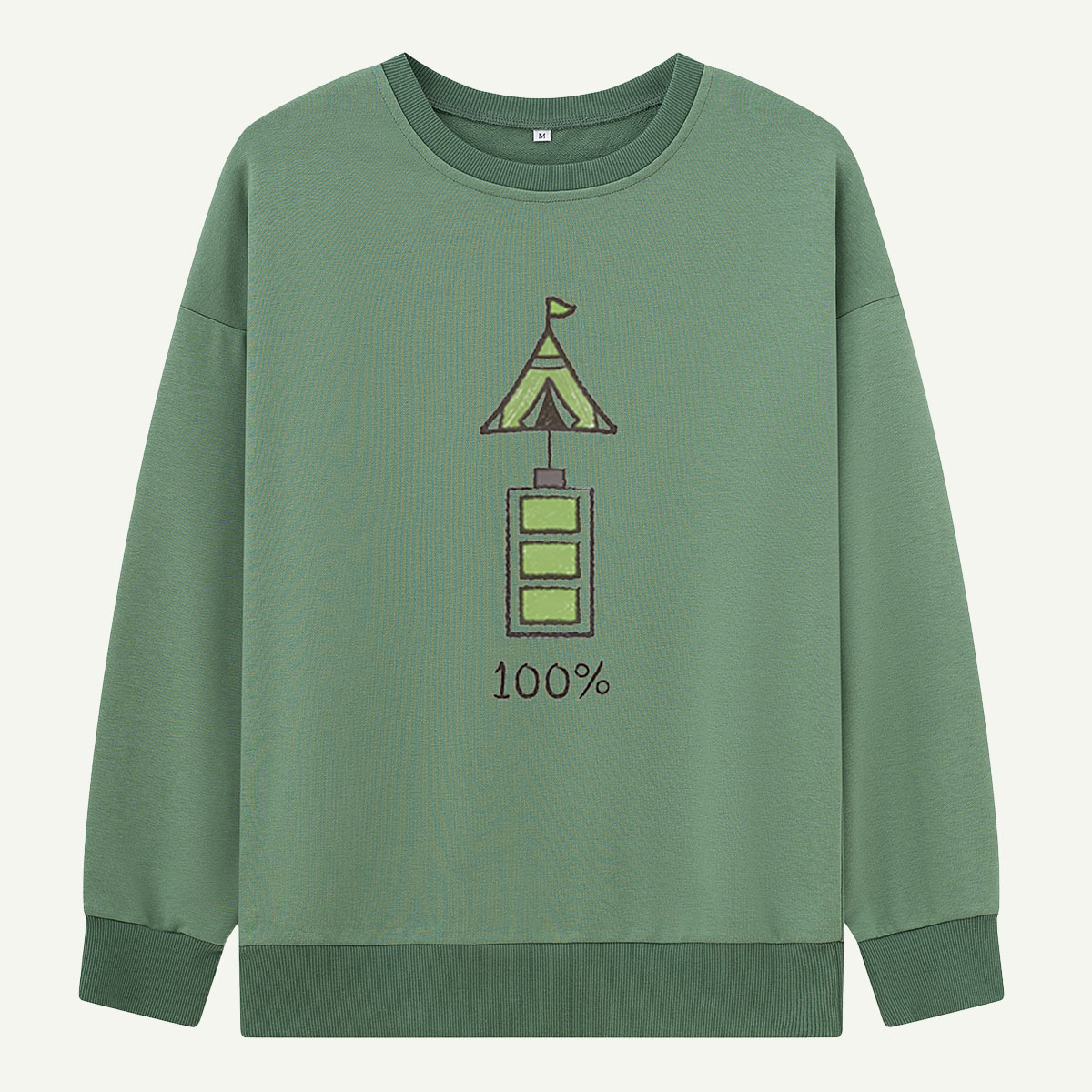 Camping Fully Charged 100% Sweatshirts