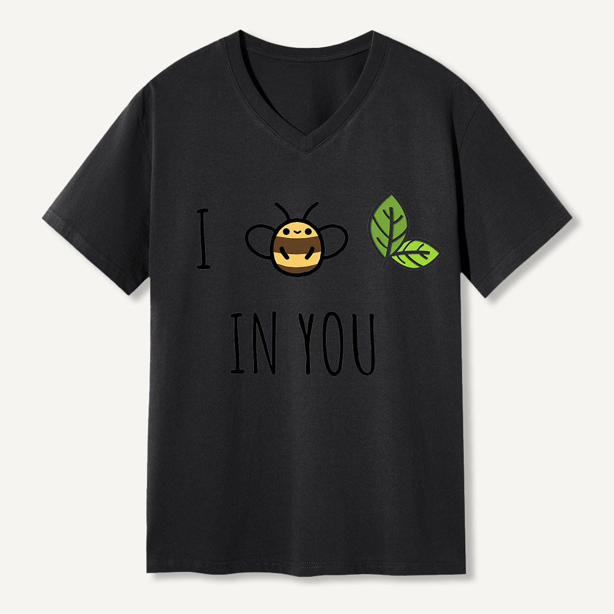 Bee Leaf Pun “I Believe in You” V-neck T-Shirt