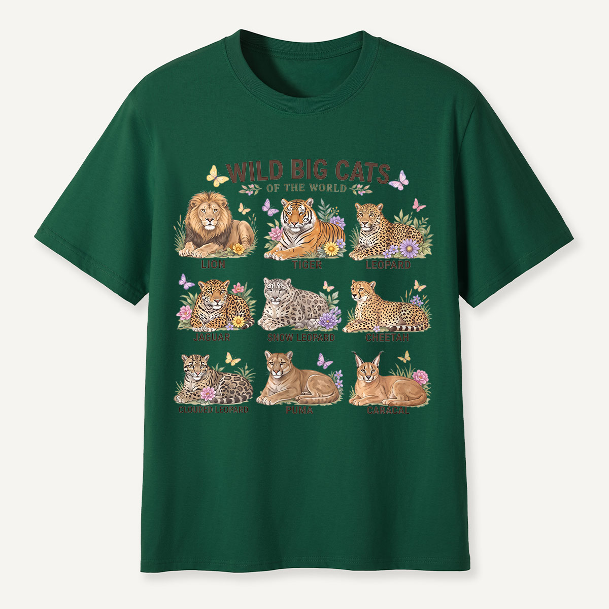 Wild Big Cats of the World T-Shirt
