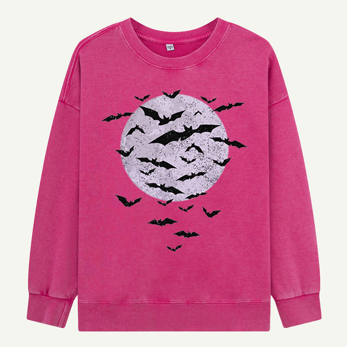 Bats Around Full Moon Washed Sweatshirts