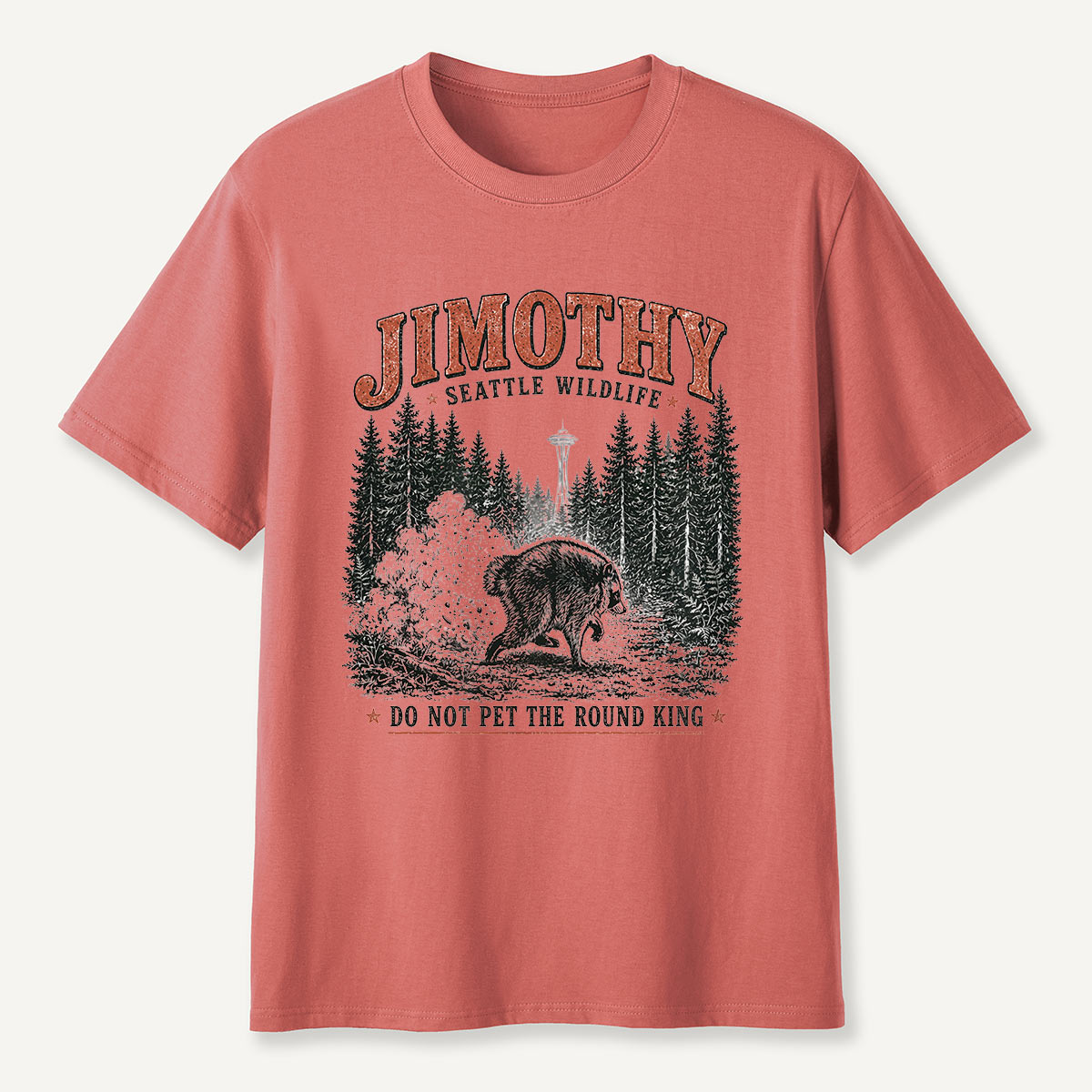 Jimothy Seattle Wildlife Round King T-Shirt