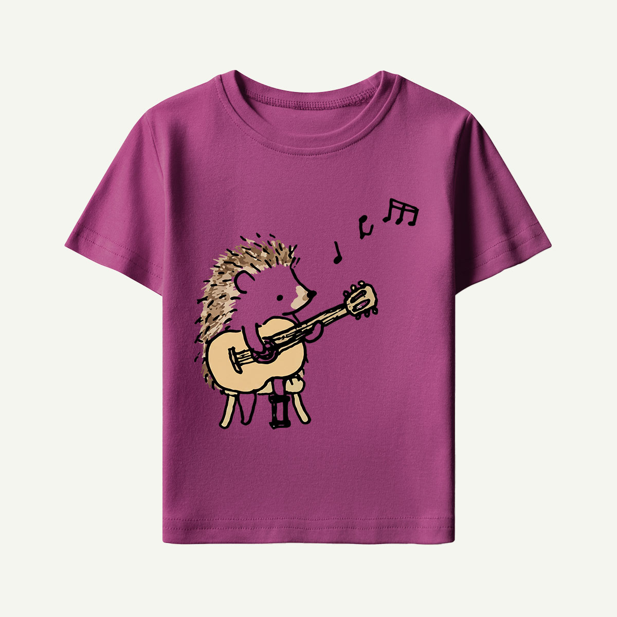 Hedgehog Guitar Music Kids T-Shirt