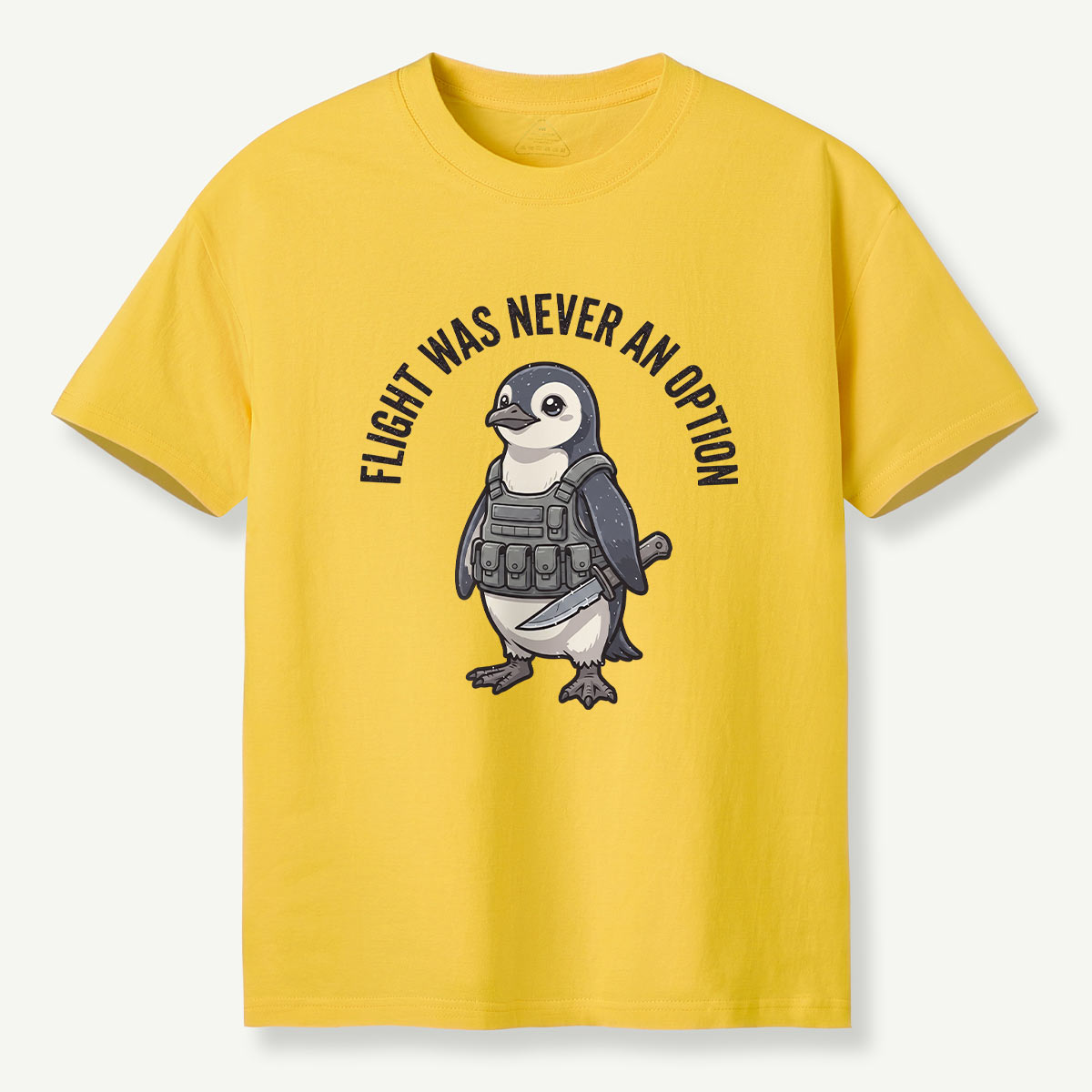 Flight Was Never An Option Belt Knife Penguin T-Shirt