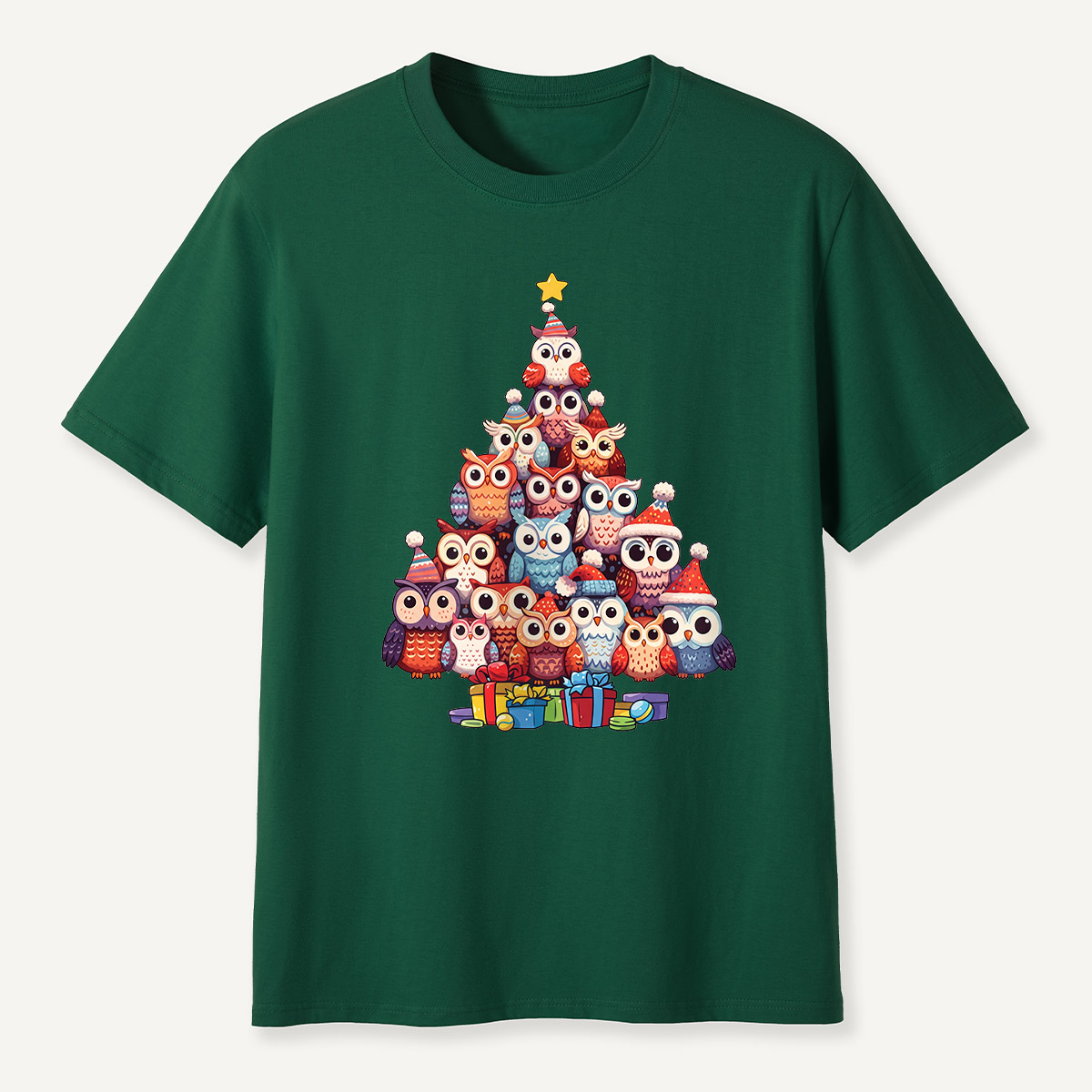 Owl Christmas Tree T-Shirt
