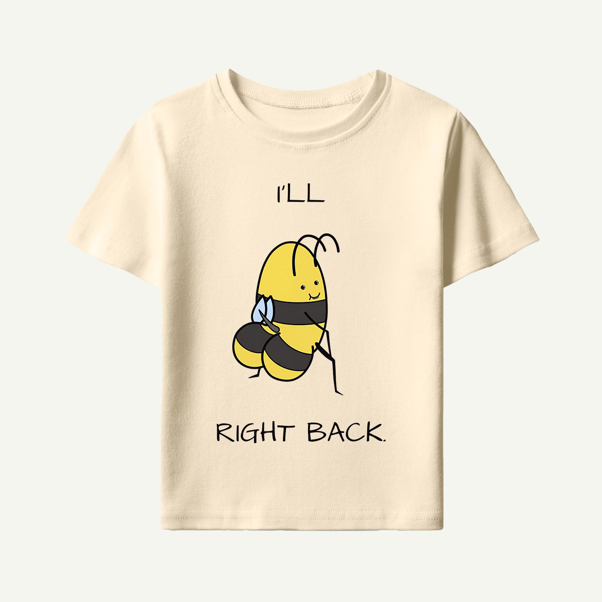 I’ll Bee Right Back Pun Kids T-Shirt