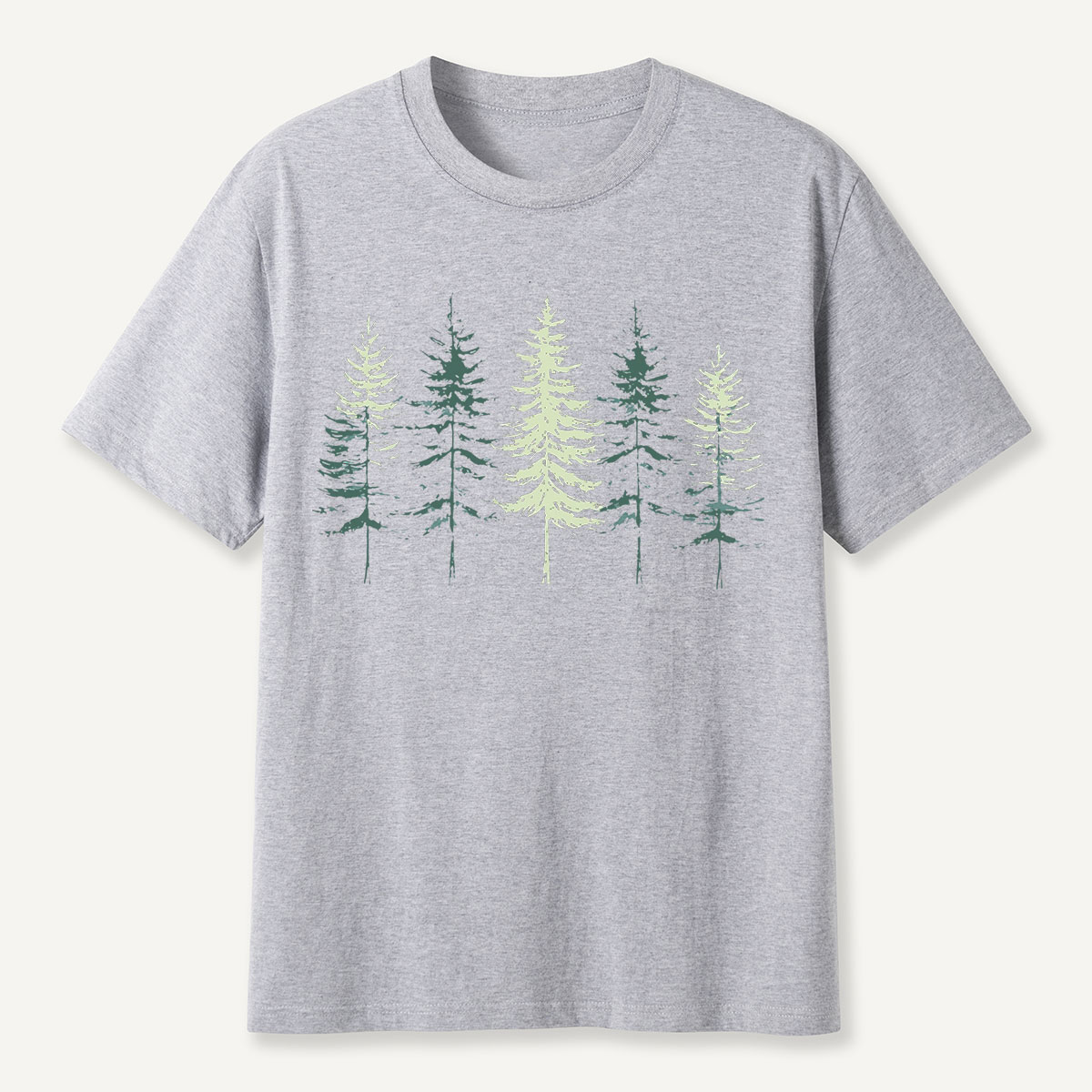 Minimal Pine Forest Silhouette T-Shirt