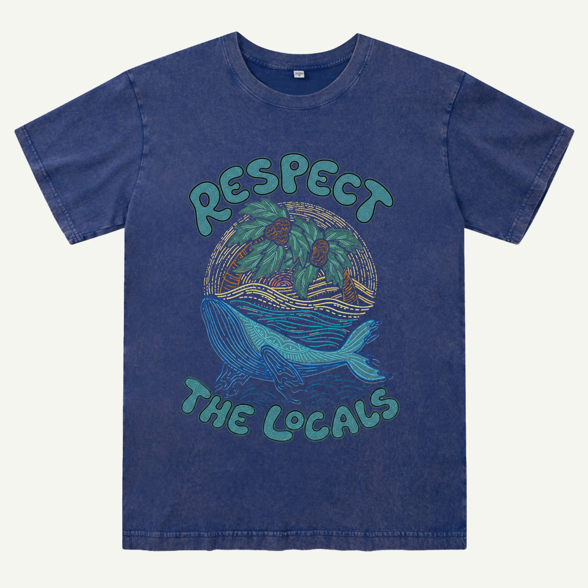 Respect the Ocean Whale Washed T-Shirt
