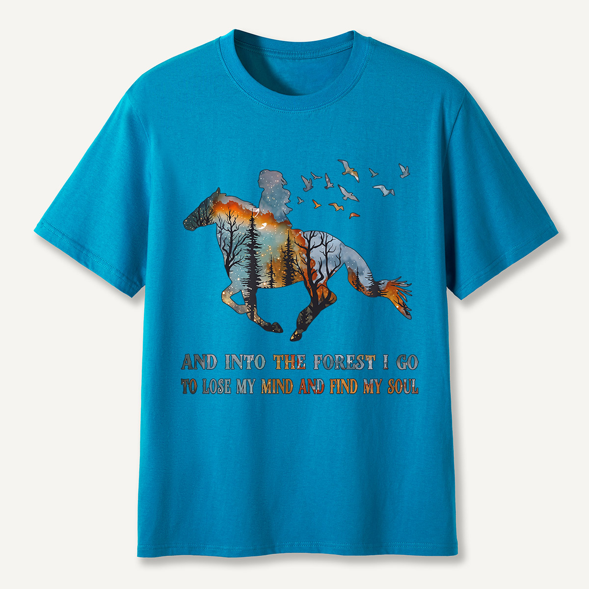 And Into the Forest I Go Horse Silhouette T-Shirt