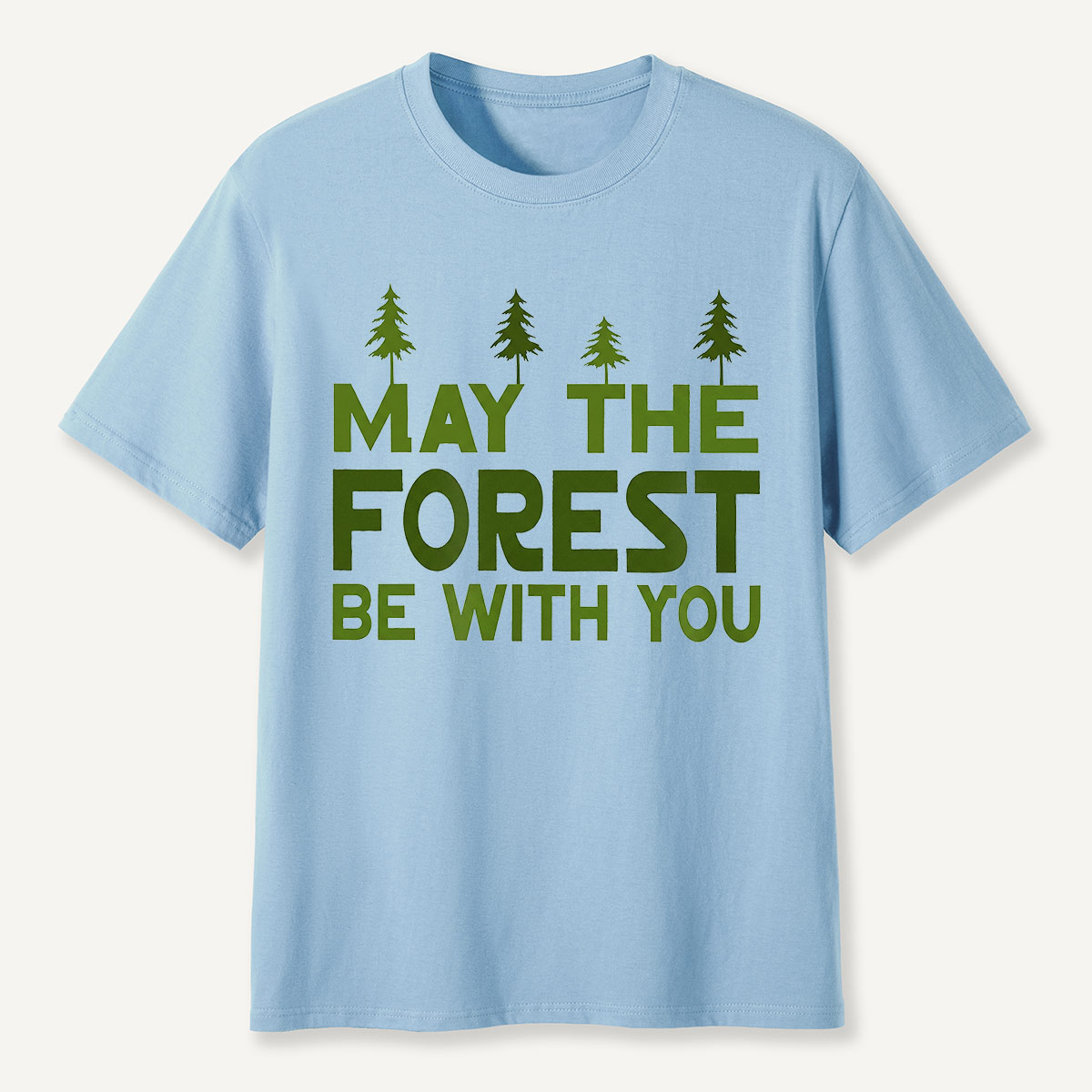 May the Forest Be With You Tree Line Mint T-Shirt
