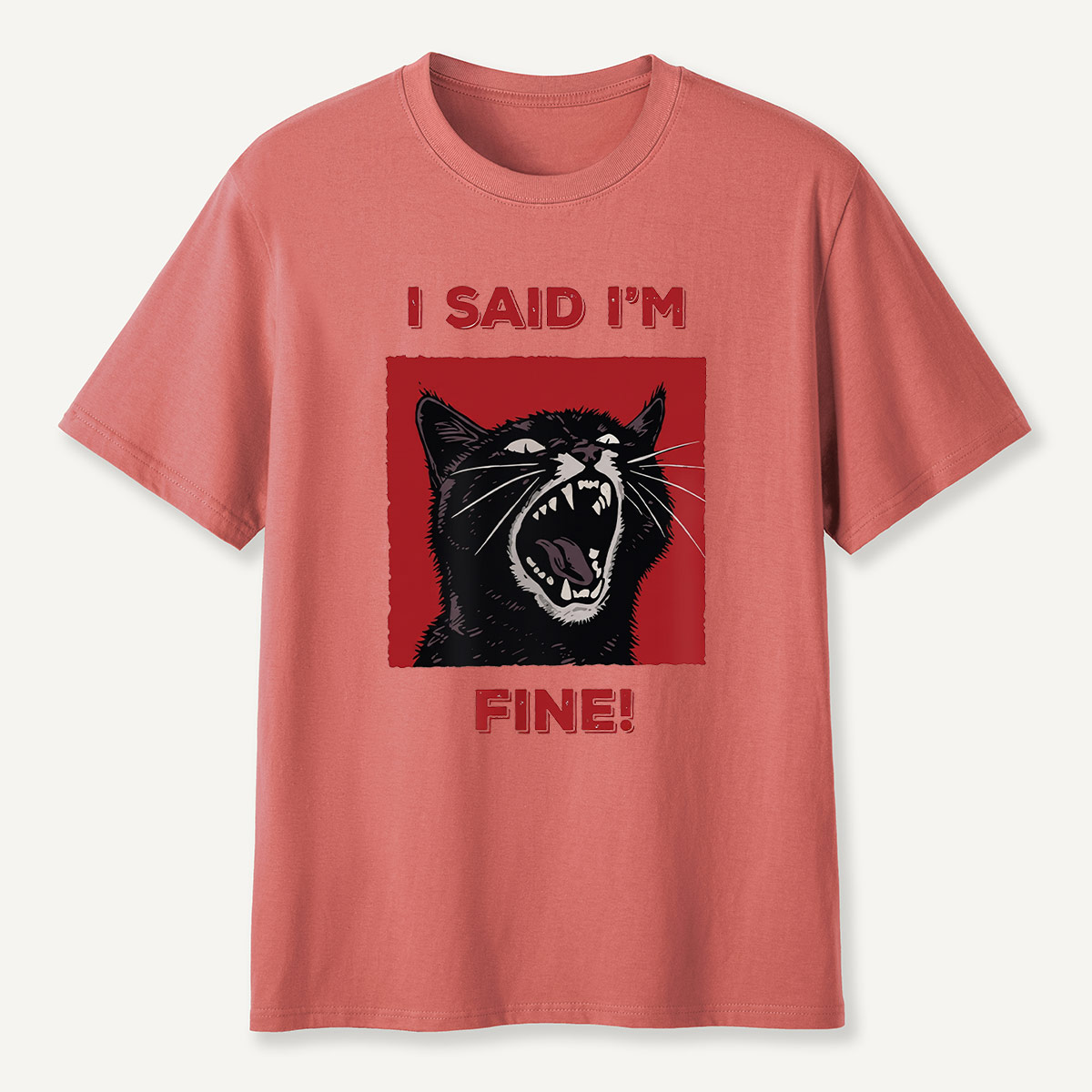 I Said I'm Fine! Funny Black Cat T-Shirt