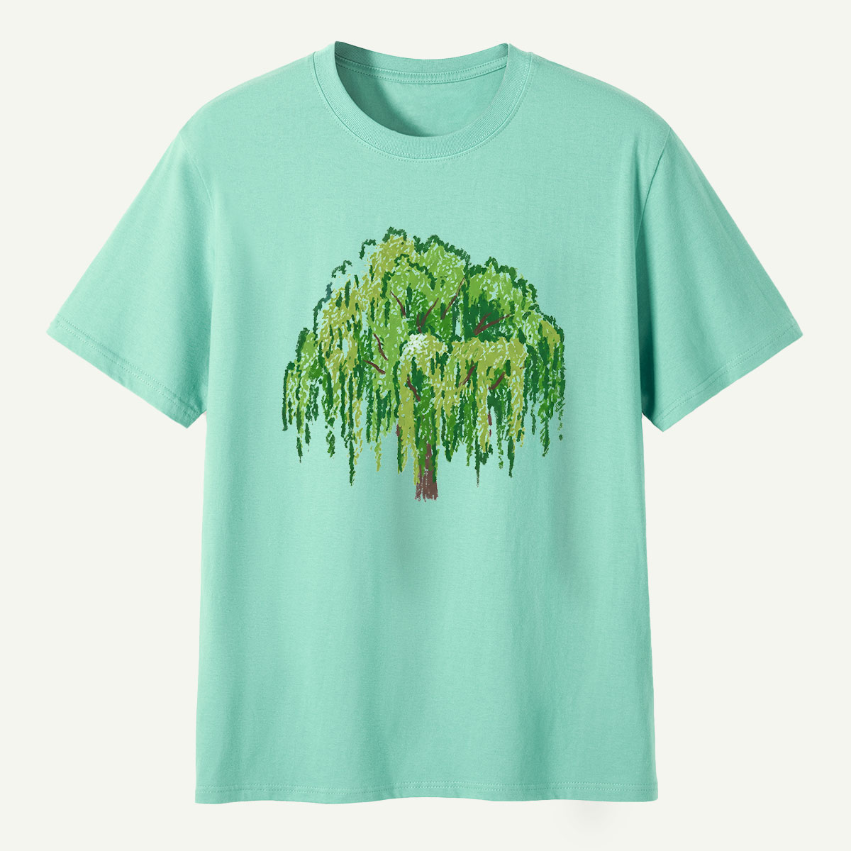 Weeping Willow Tree Watercolor T-Shirt