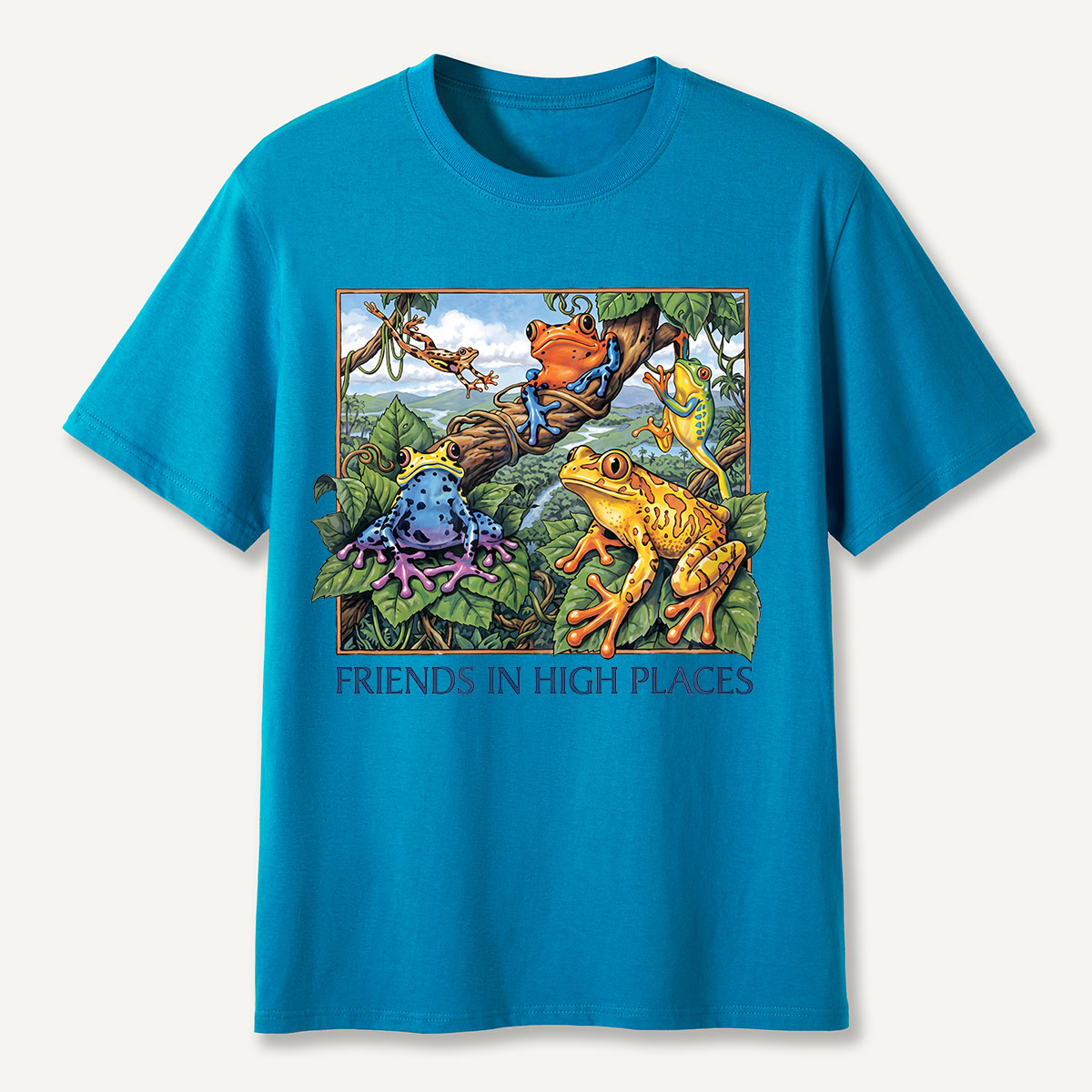 Friends in High Places Colorful Tree Frog T-Shirt