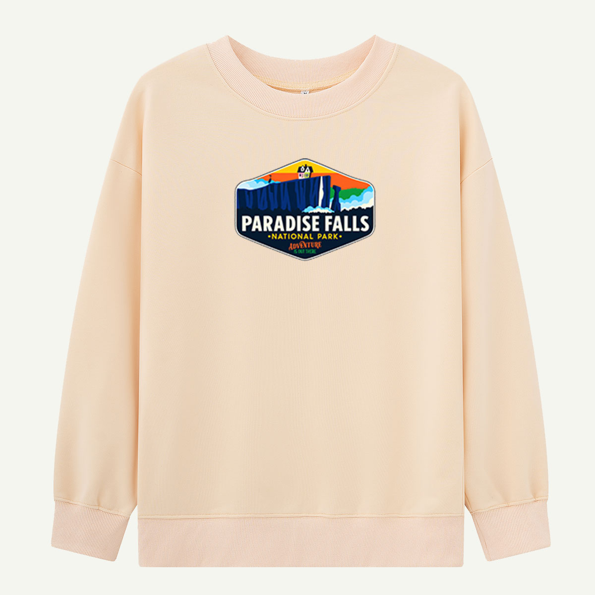 Paradise Falls Mountain Waterfall National Park Emblem Sweatshirts