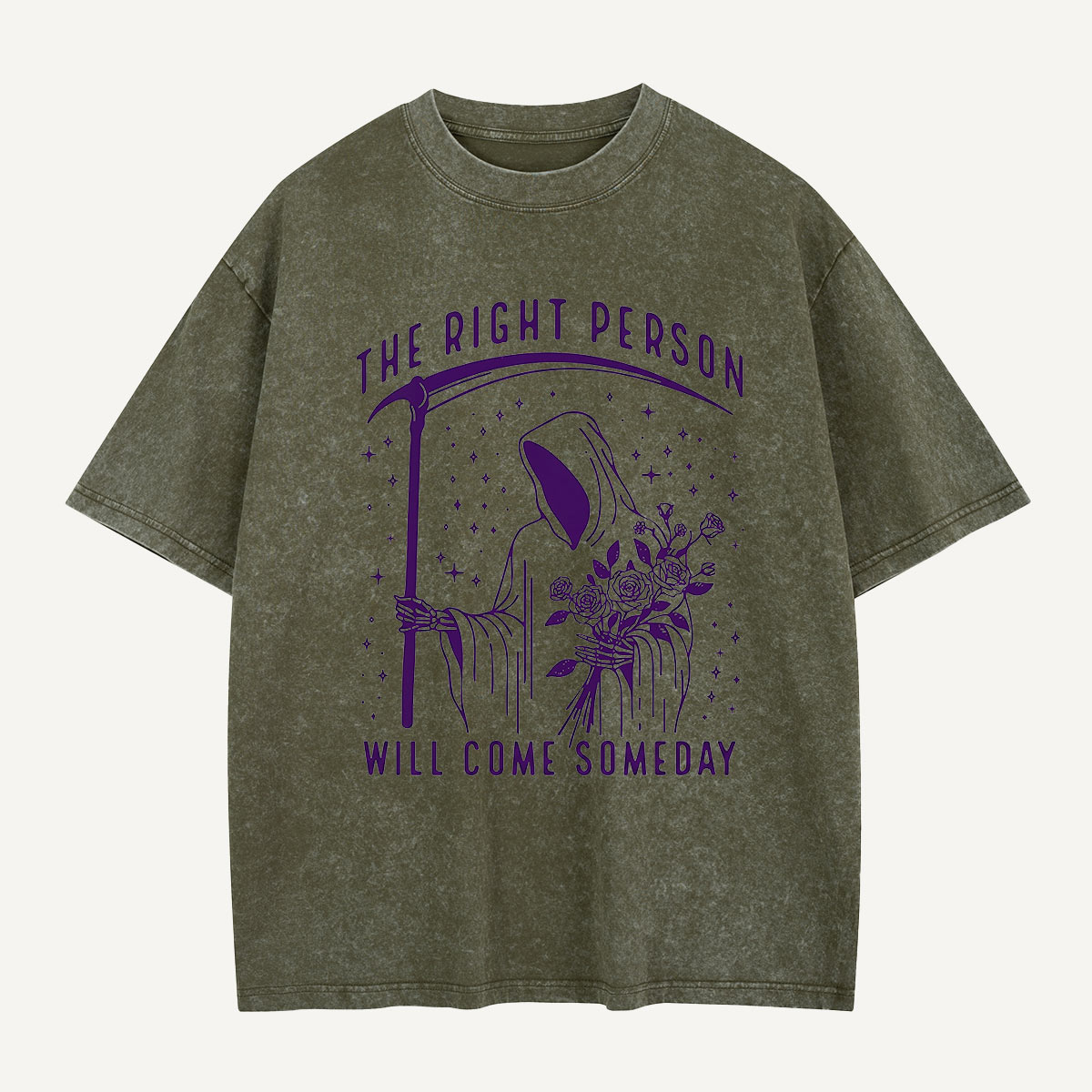 The Right Person Will Come Someday Washed T-Shirt