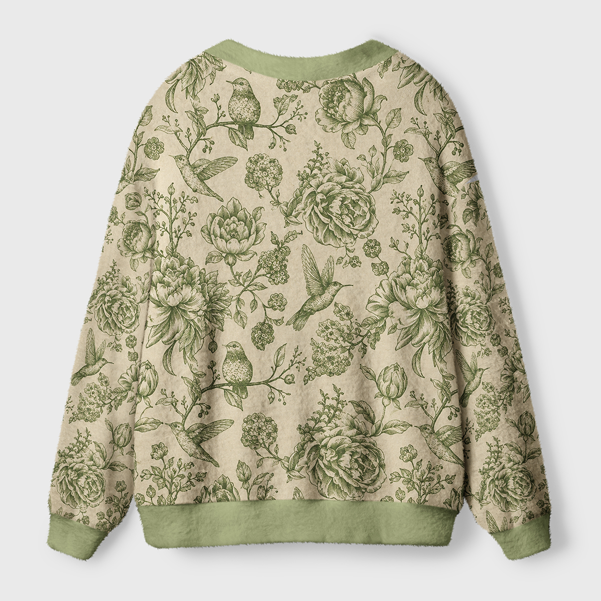 Garden Song Toile Ugly Cardigan Sweaters