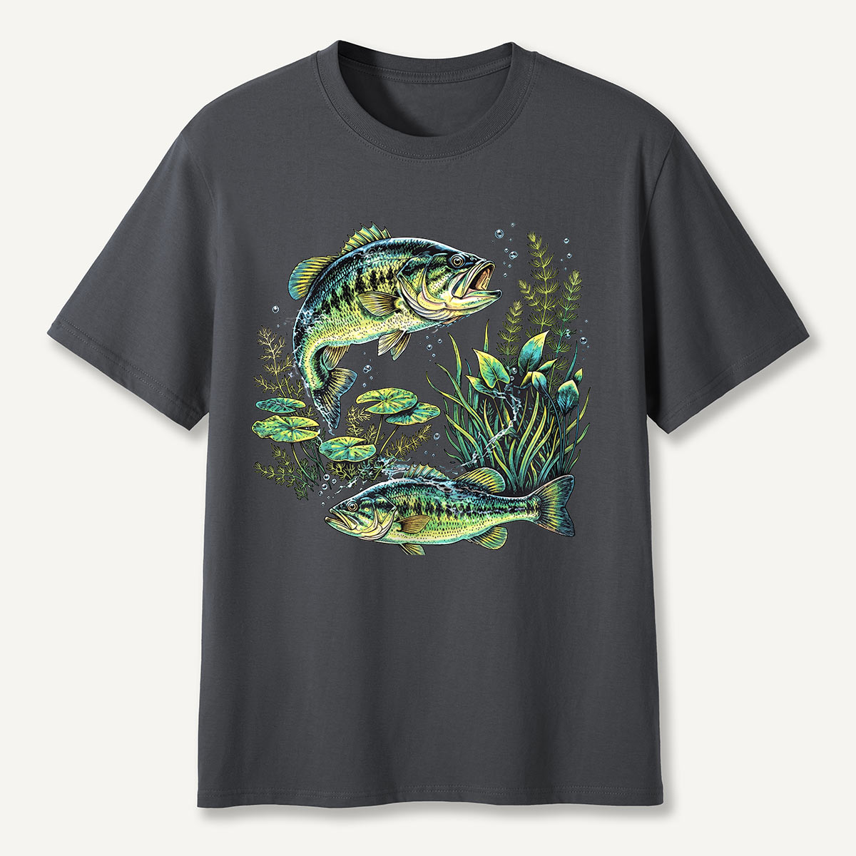 Largemouth Bass Underwater Scene T-Shirt