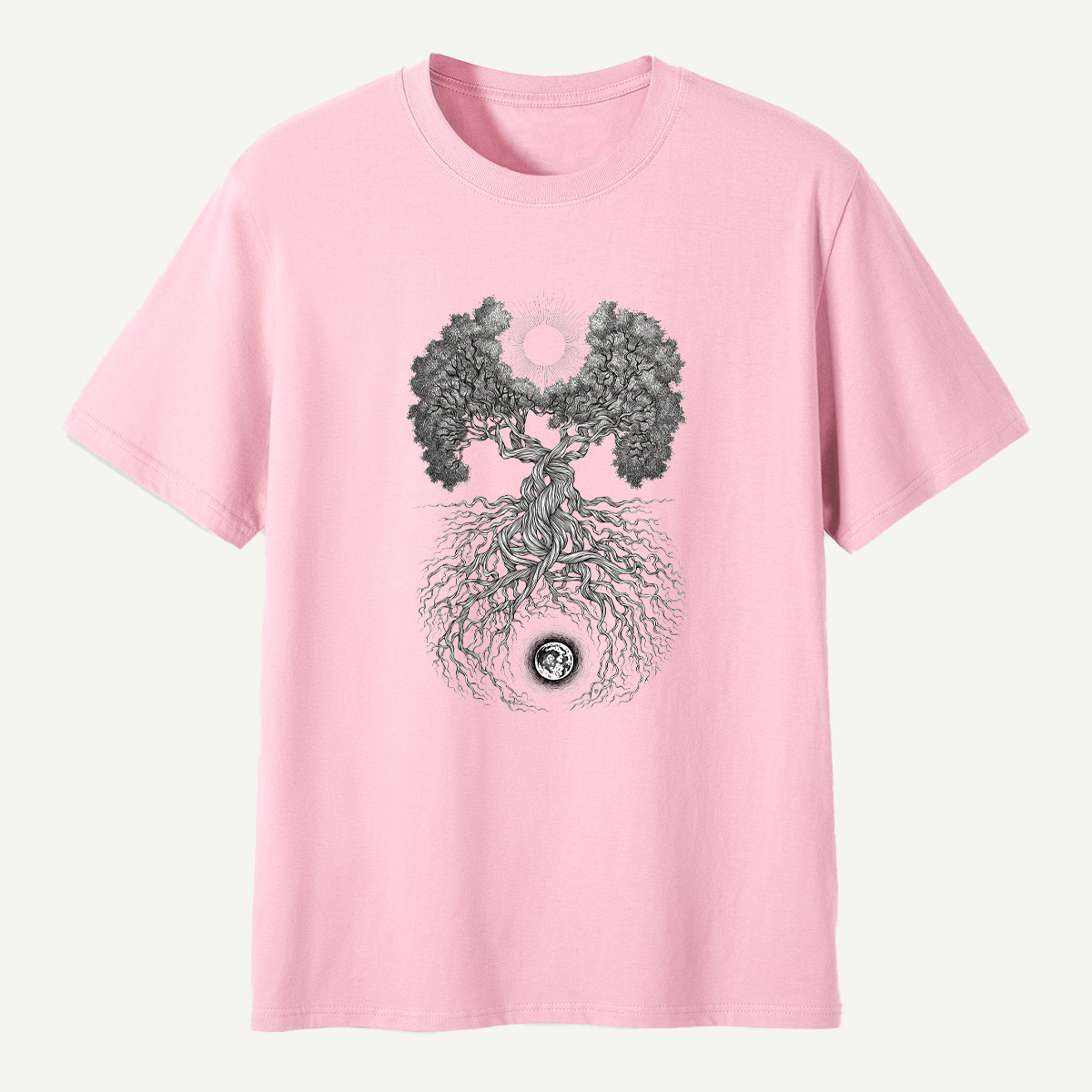 Tree Of Life Sun And Moon Duality T-Shirt