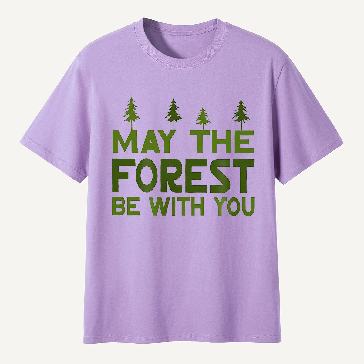 May the Forest Be With You Tree Line Mint T-Shirt