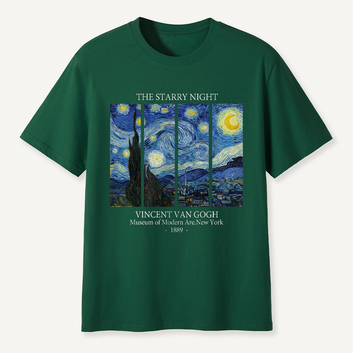 The Starry Night 1889 Panel Art T-Shirt