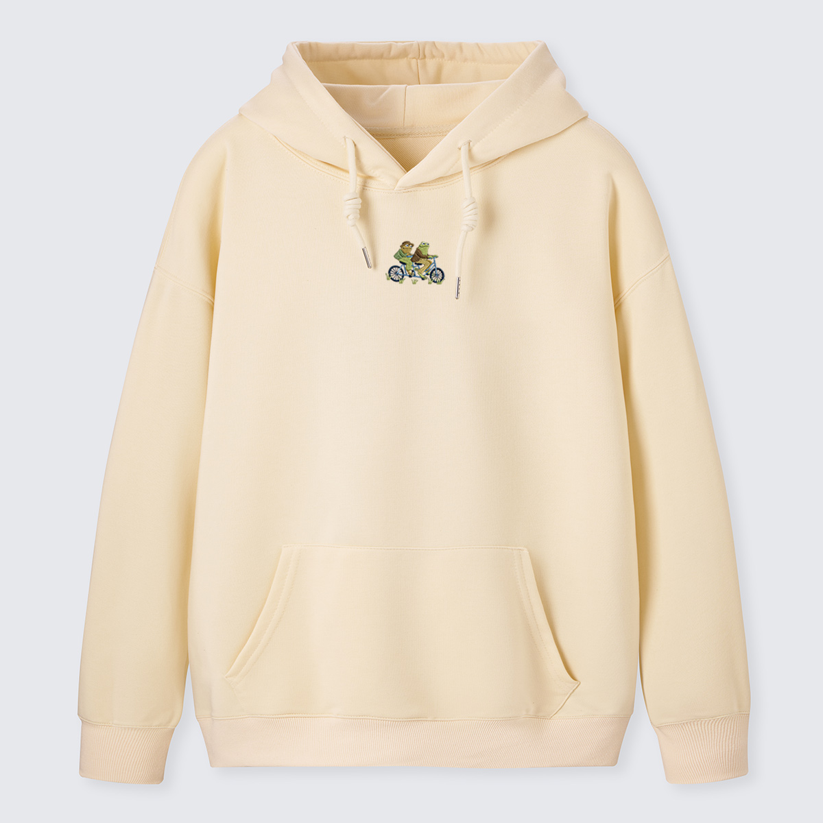 Frog on Bike Adventure Embroidered Hoodie