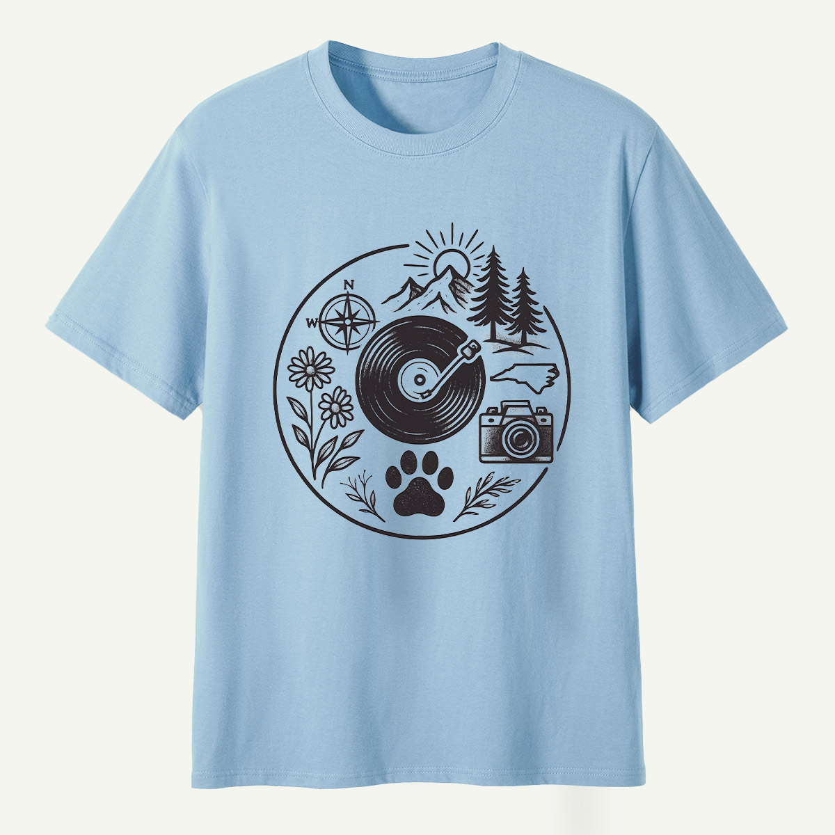 Nature Adventure Yin Yang Circle T-Shirt