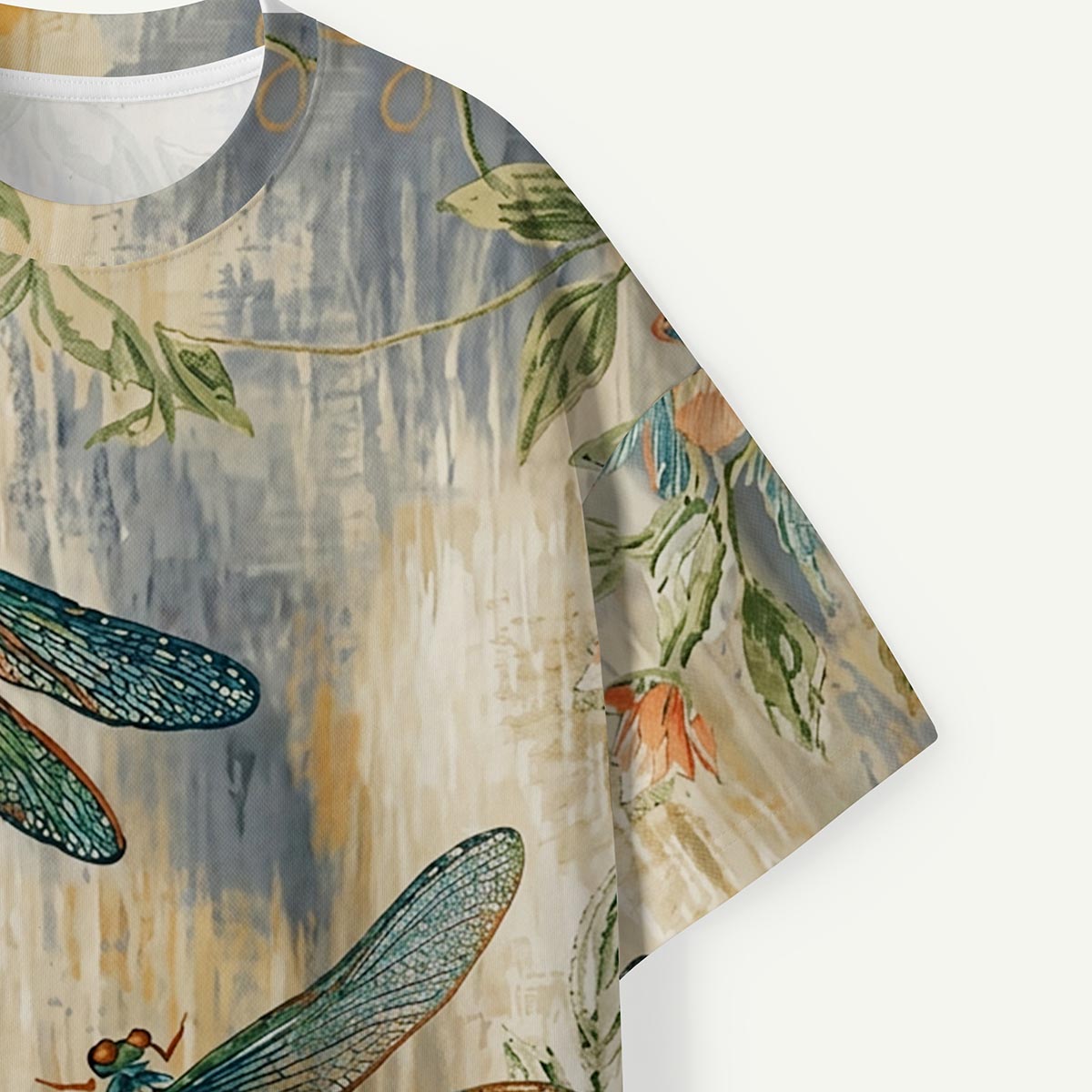 Floral and Dragonfly Premium Eco Tee