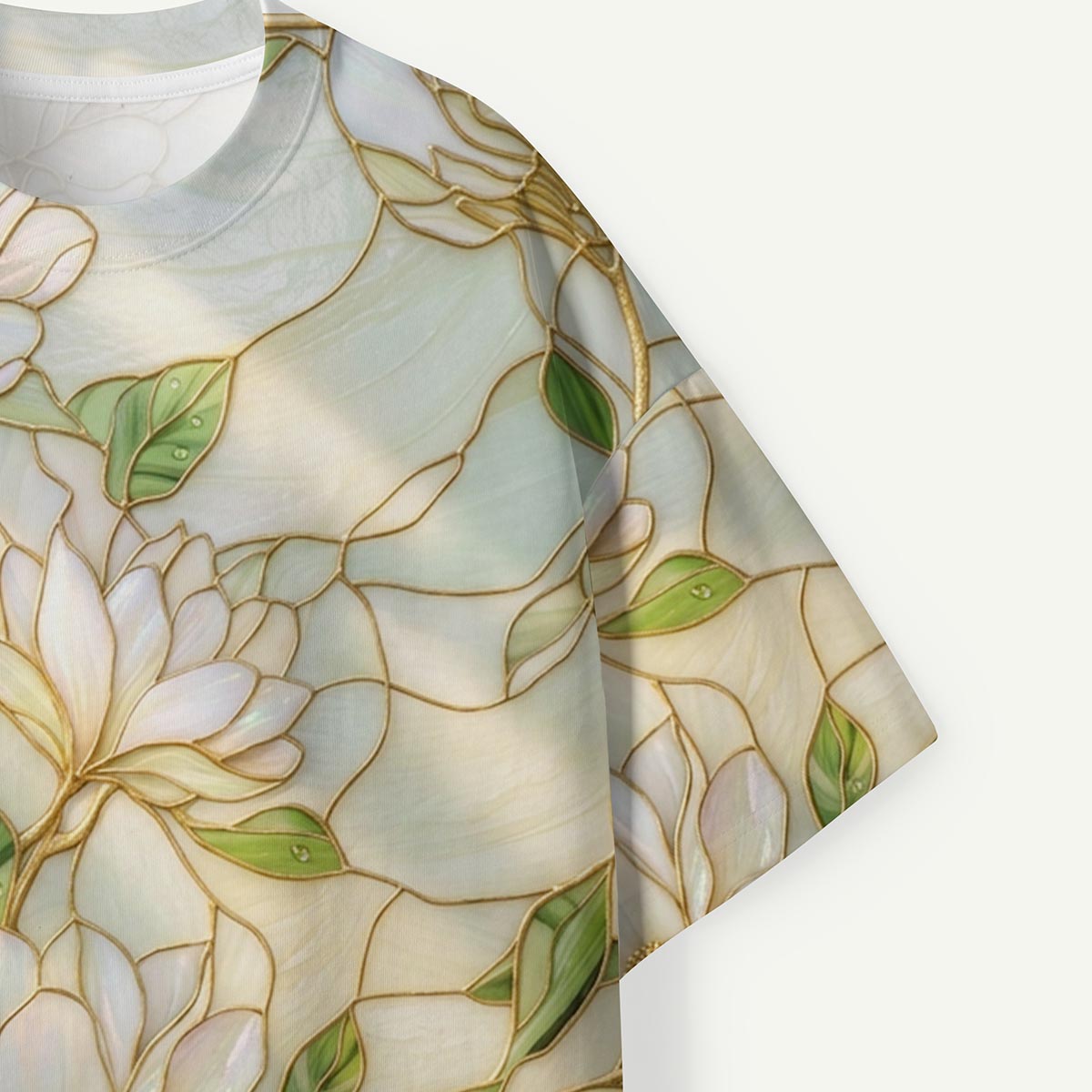 Magnolia Gold Line Floral Premium Eco Tee