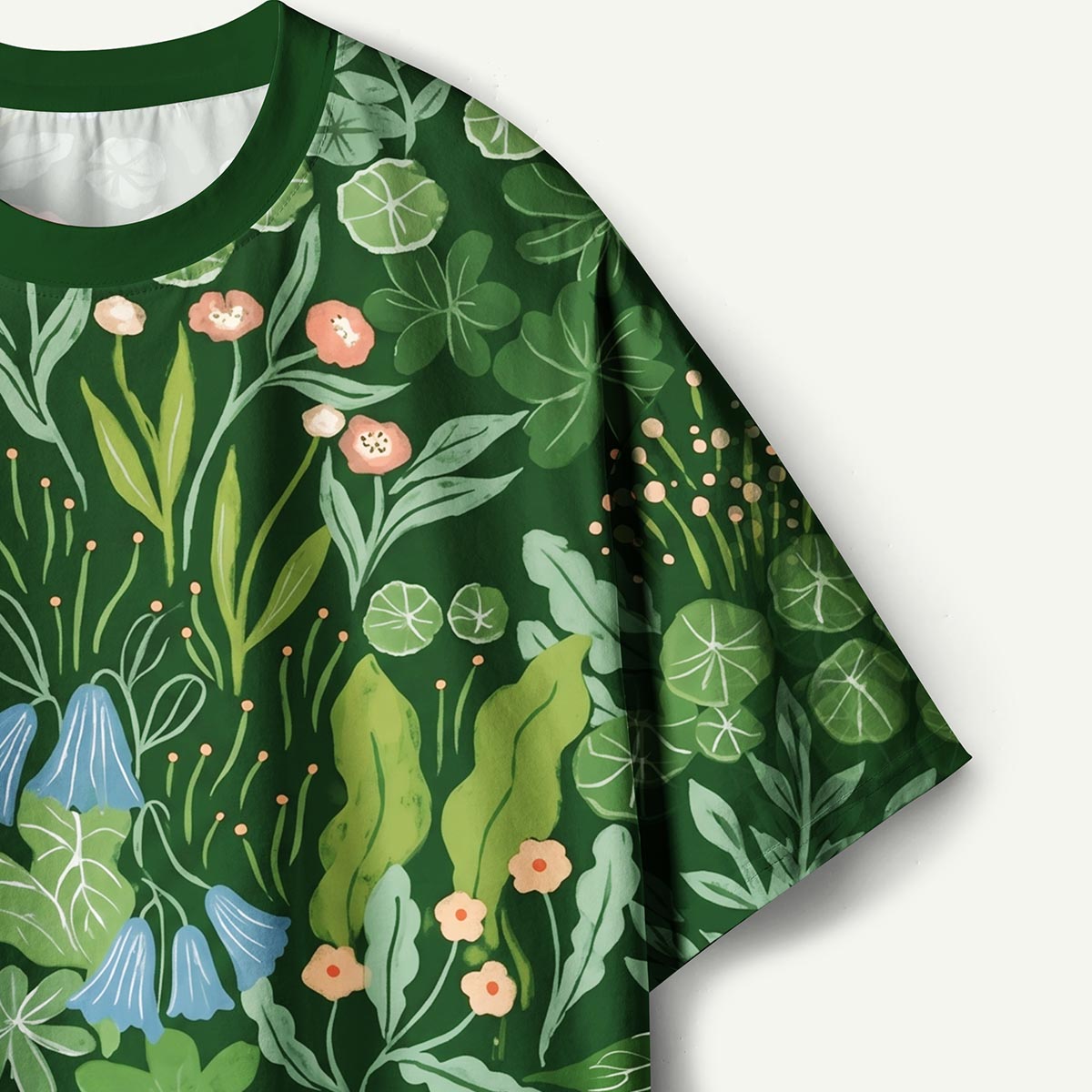 Botanical Wildflower Meadow Premium Eco All-Over Print T-Shirt