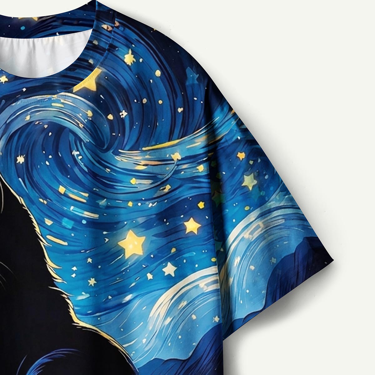 Starry Night Black Cat Premium Eco Tee
