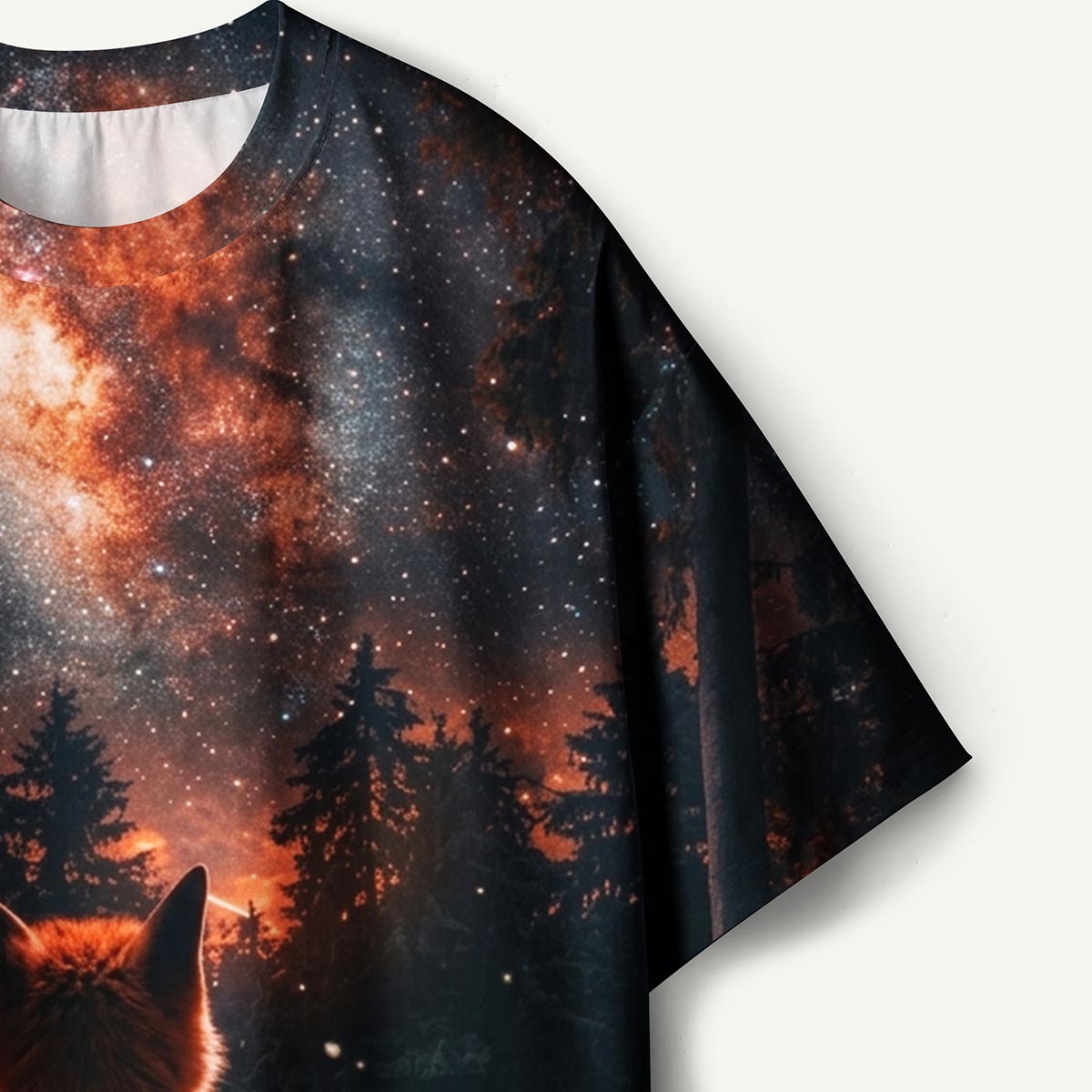 Cosmic Night Fox Forest Premium Eco Tee