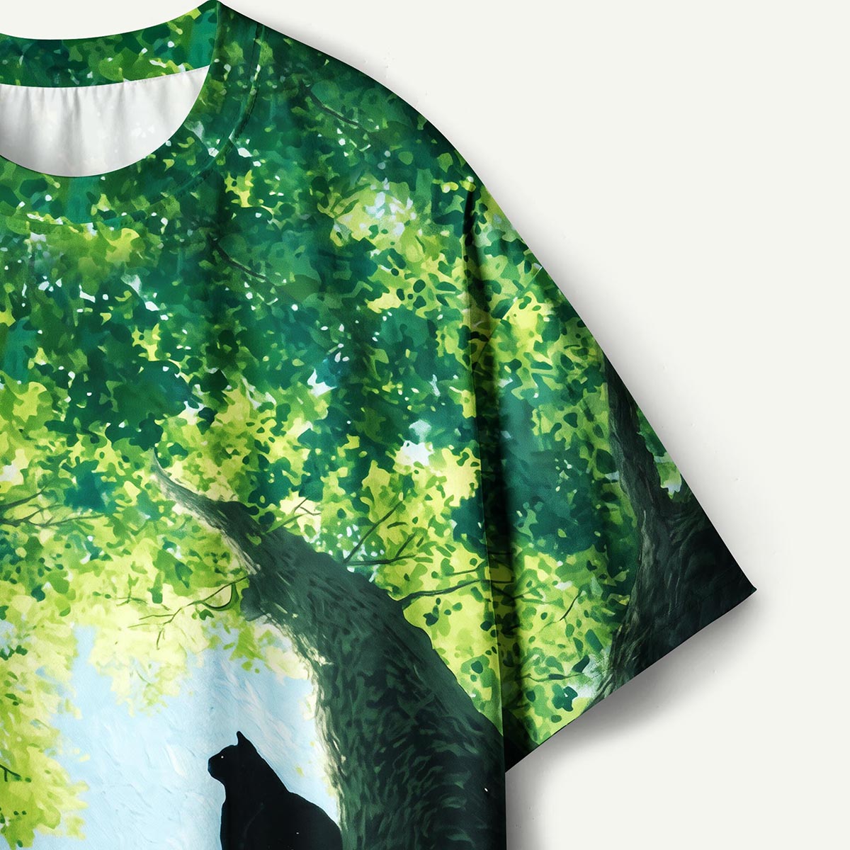 Retro Cat Art Print Premium Eco Tee