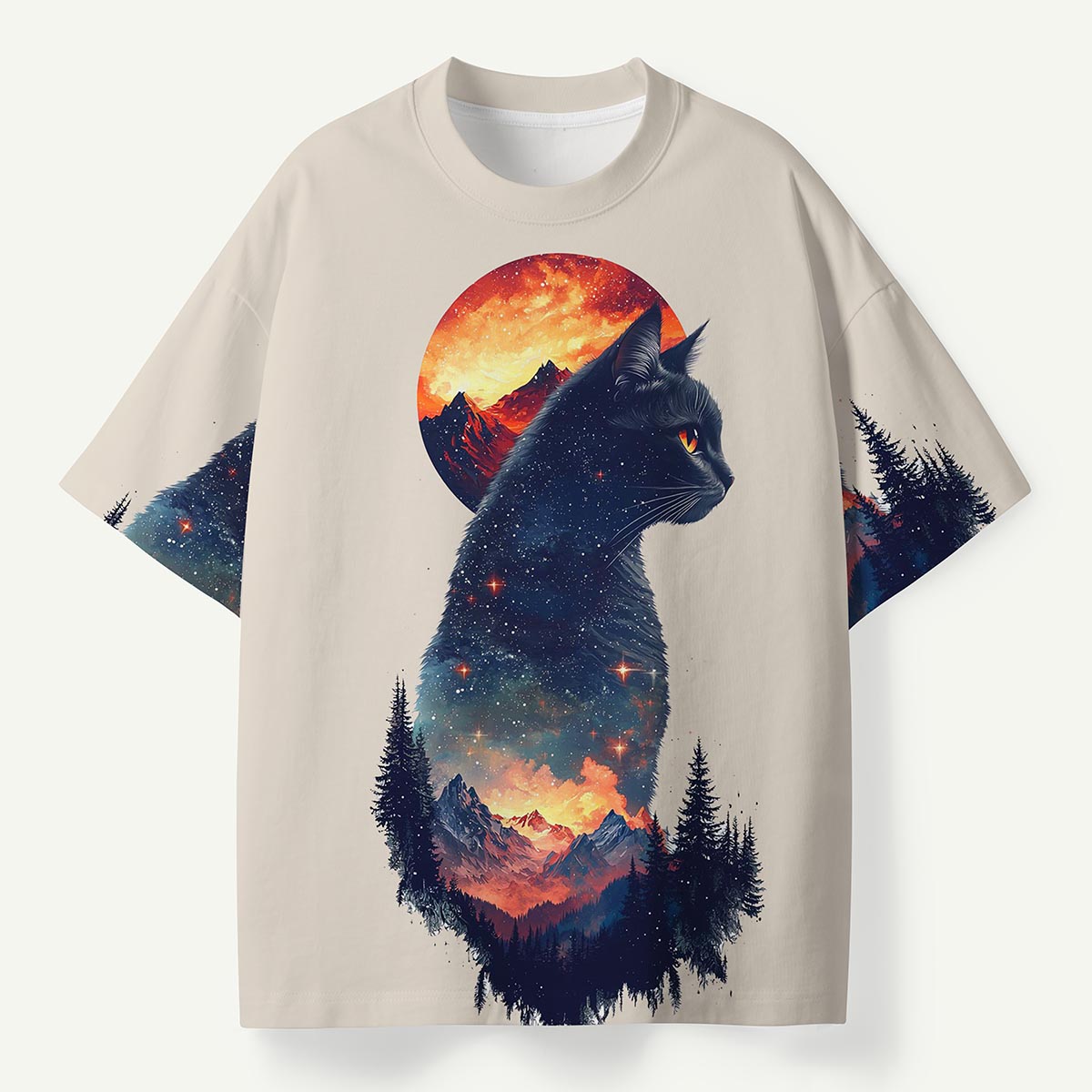 Cosmic Forest Cat Premium Eco Tee