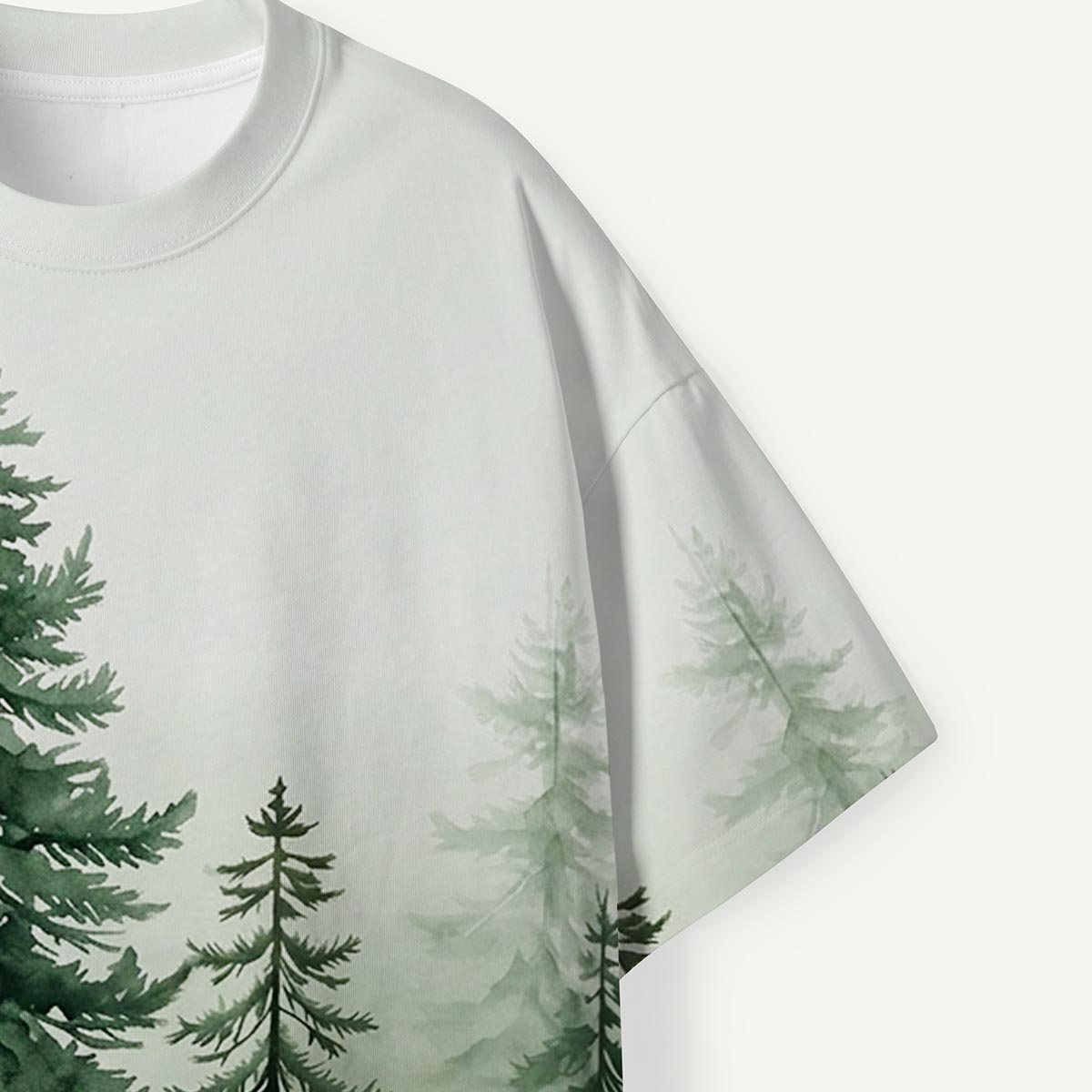 Misty Evergreen Watercolor Premium Eco Tee