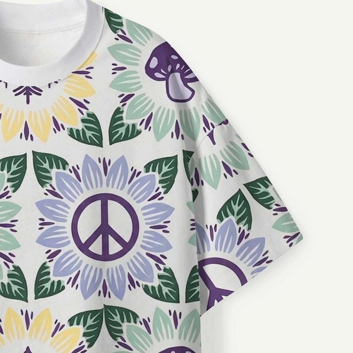 Floral Peace and Butterfly Premium Eco Tee