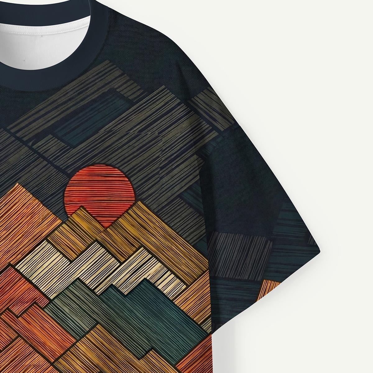 Geometric Mountain Sunset Premium Eco Tee