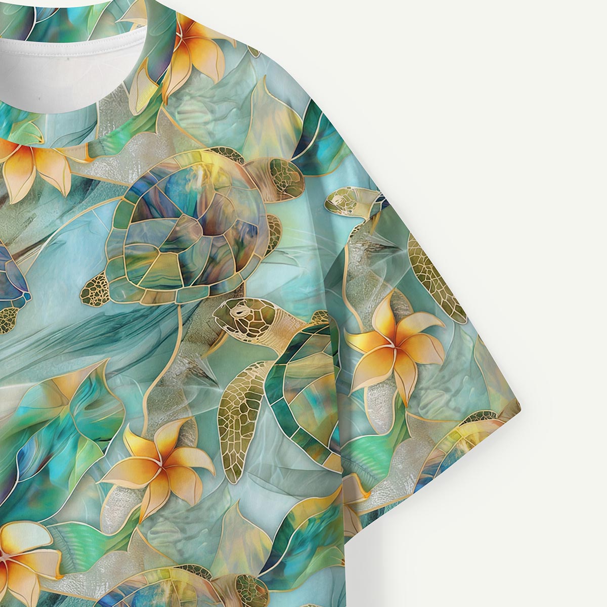 Sea Turtle and Flower Premium Eco Tee