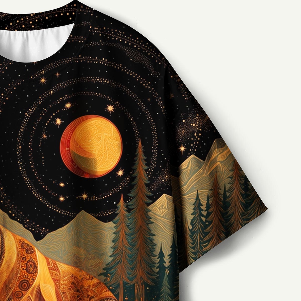 Bear in Wildflower Meadow Night Sky Premium Eco Tee