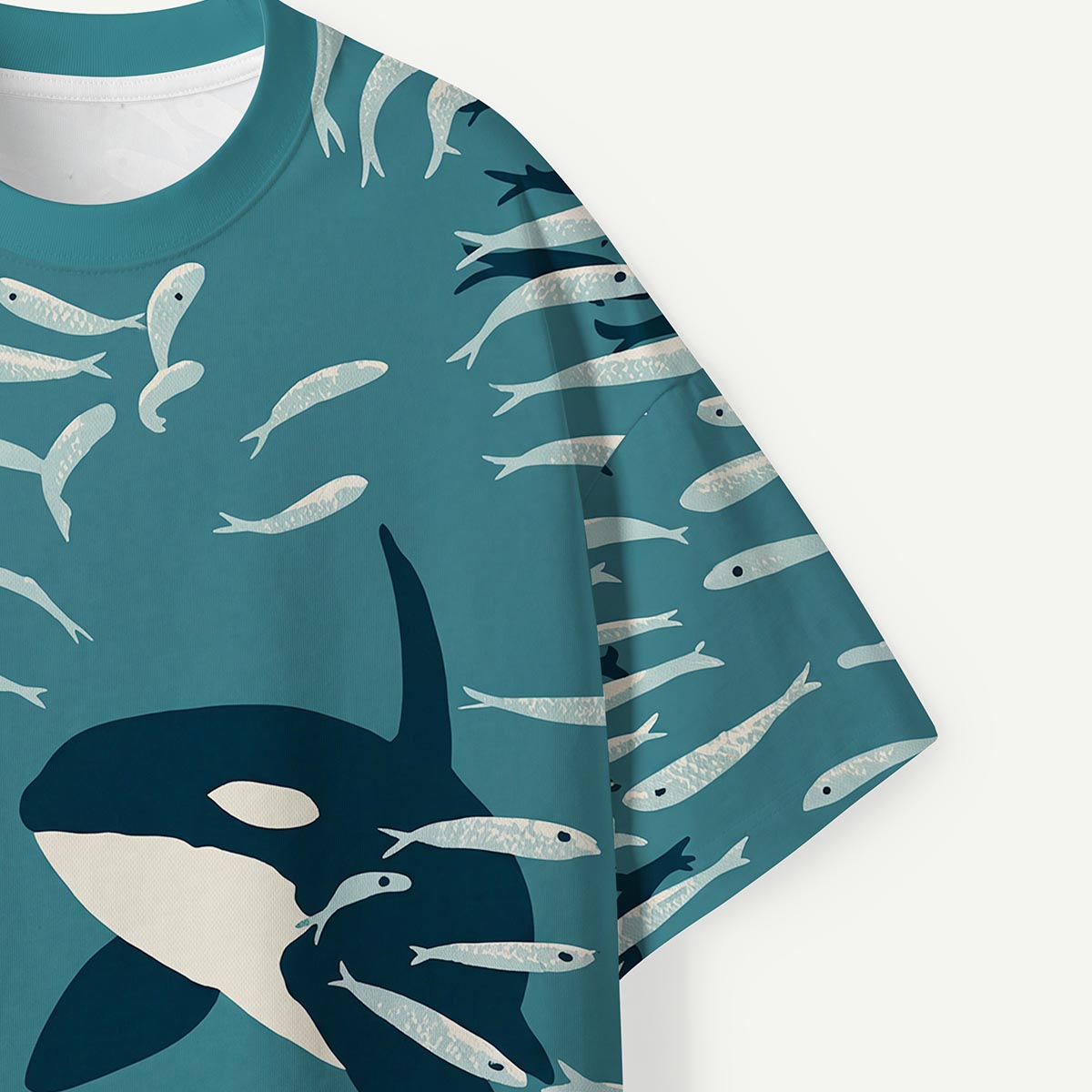 Orca and School of Fish Ocean Premium Eco Tee