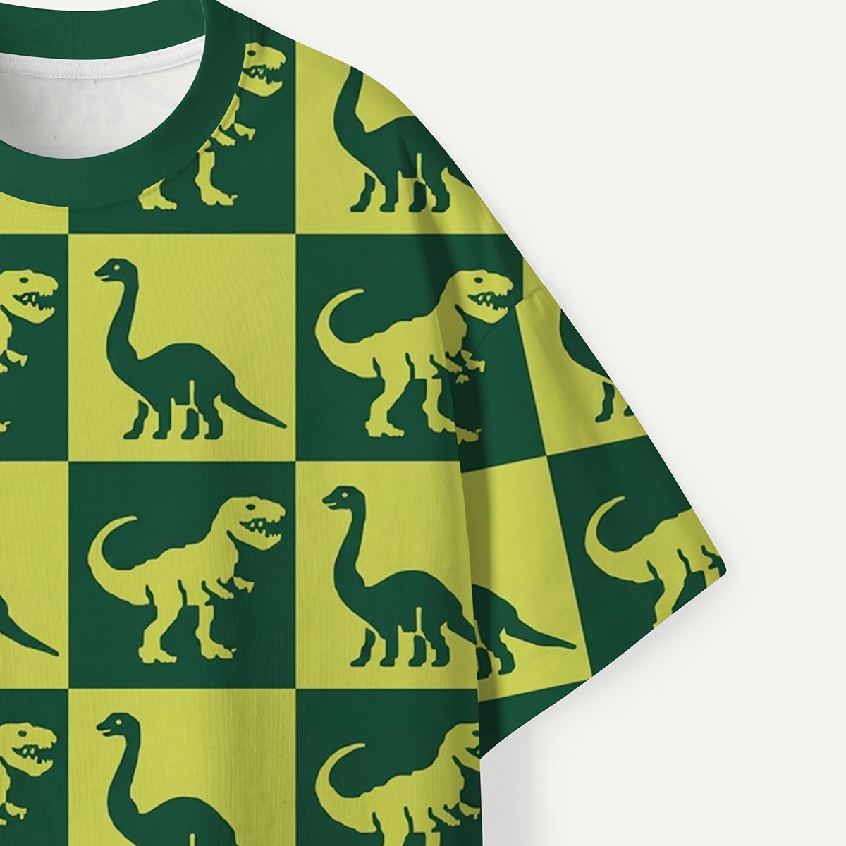 Dinosaur Checkerboard Premium Eco Tee