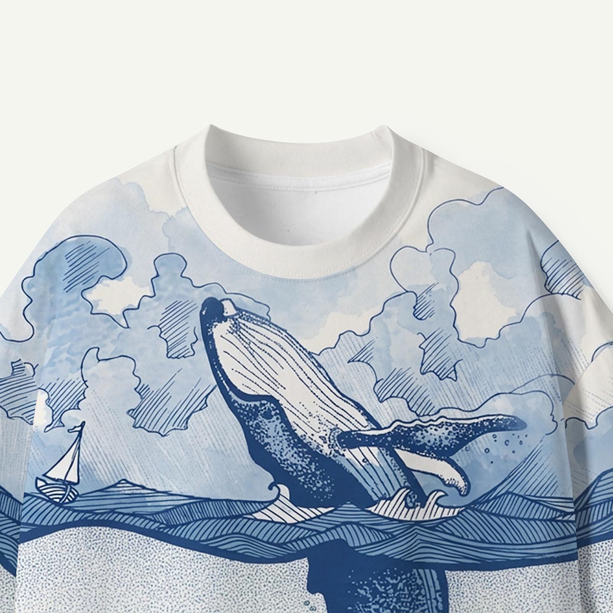 Whale Above and Below the Sea Premium Eco Tee