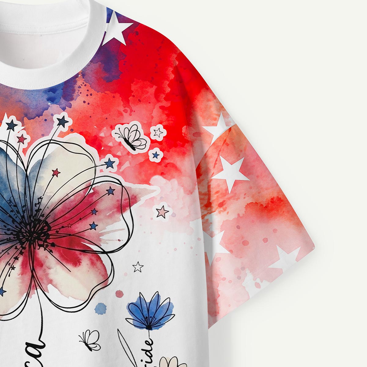 America 1776‑2026 Floral Independence Day Premium Eco Tee