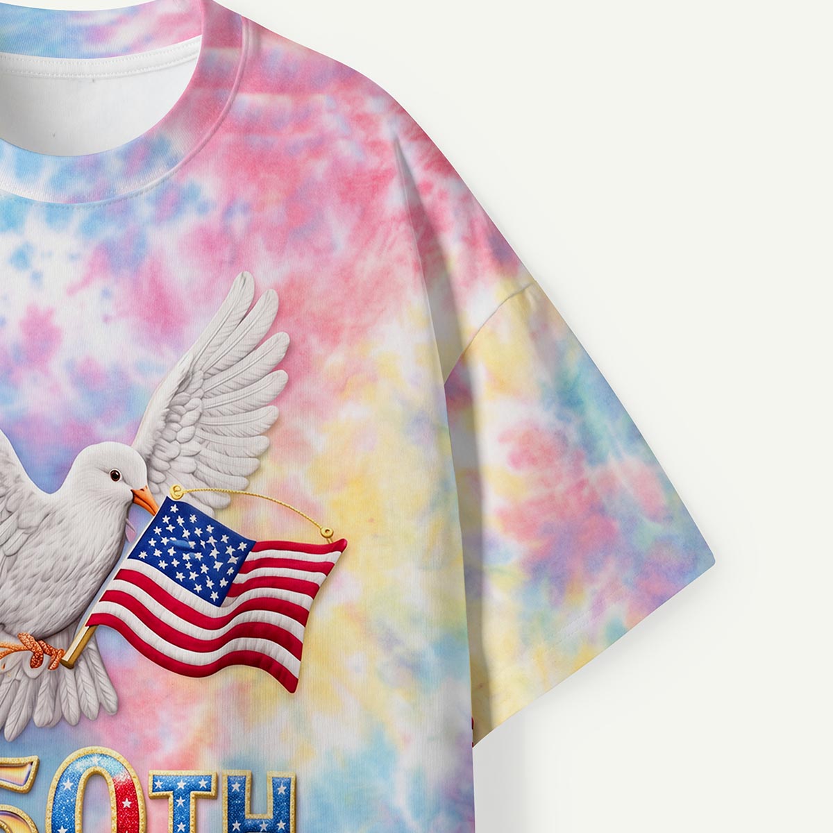White Dove with American Flag 250th Anniversary Premium Eco Tee