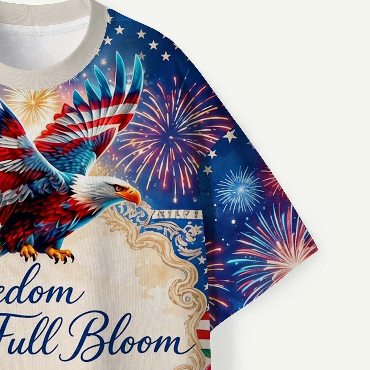 Eagle and Fireworks 1776‑2026 Freedom Premium Eco Tee