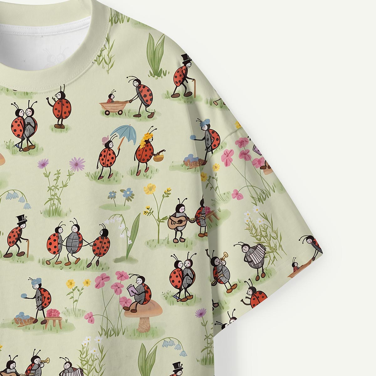 Ladybug and Flower Premium Eco Tee